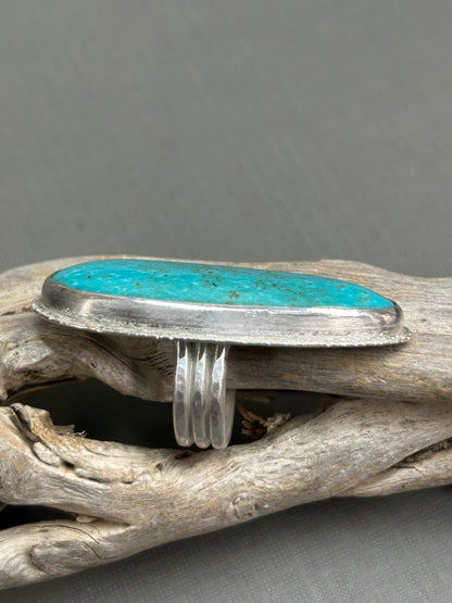Blue Turquoise silver ring