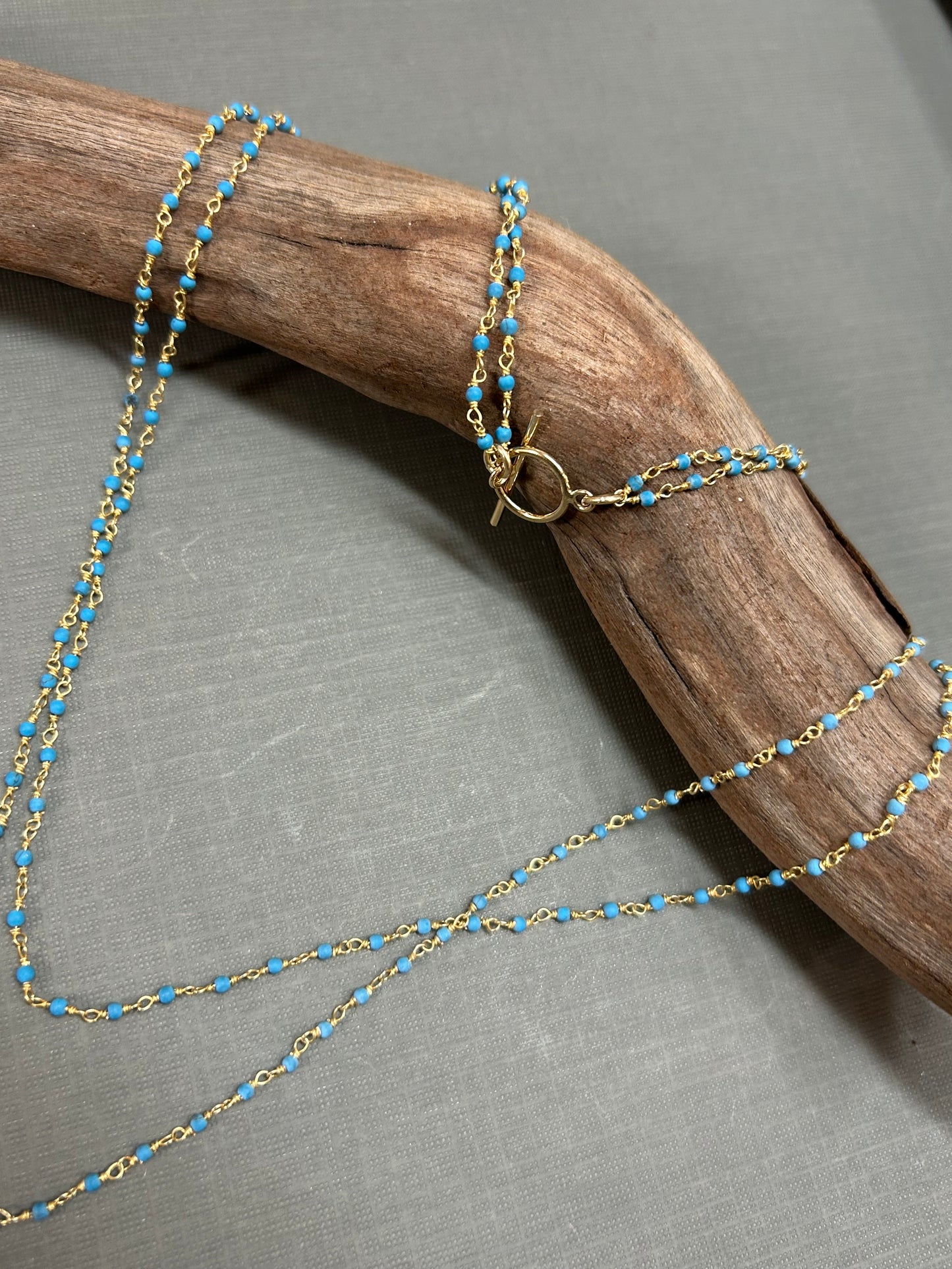 Turquoise double strand necklace