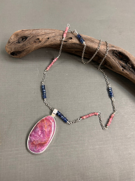 Ruby and Kyanite necklace