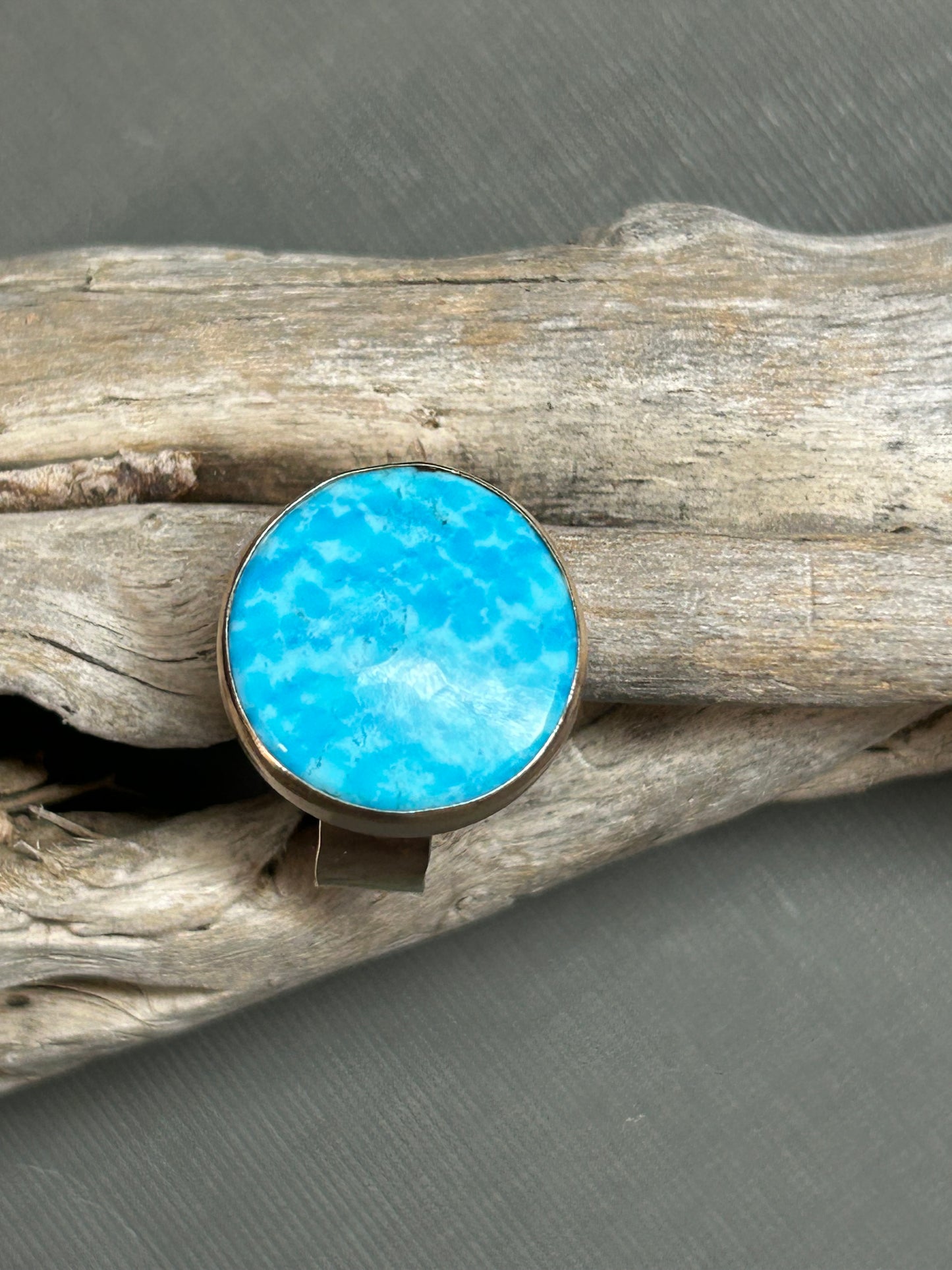 Blue Turquoise gold ring