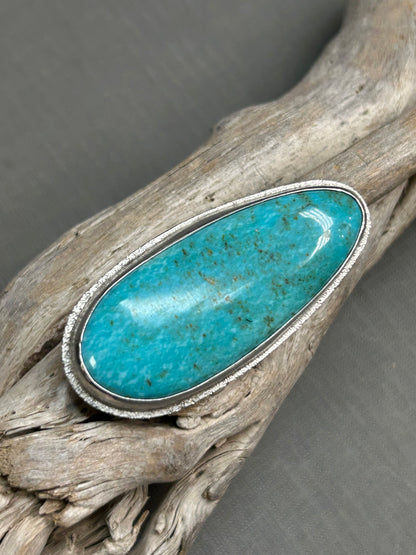 Blue Turquoise silver ring