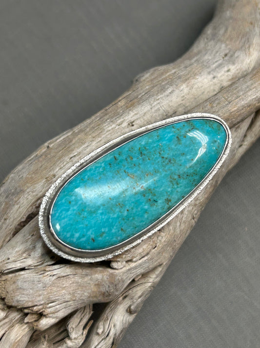 Blue Turquoise silver ring