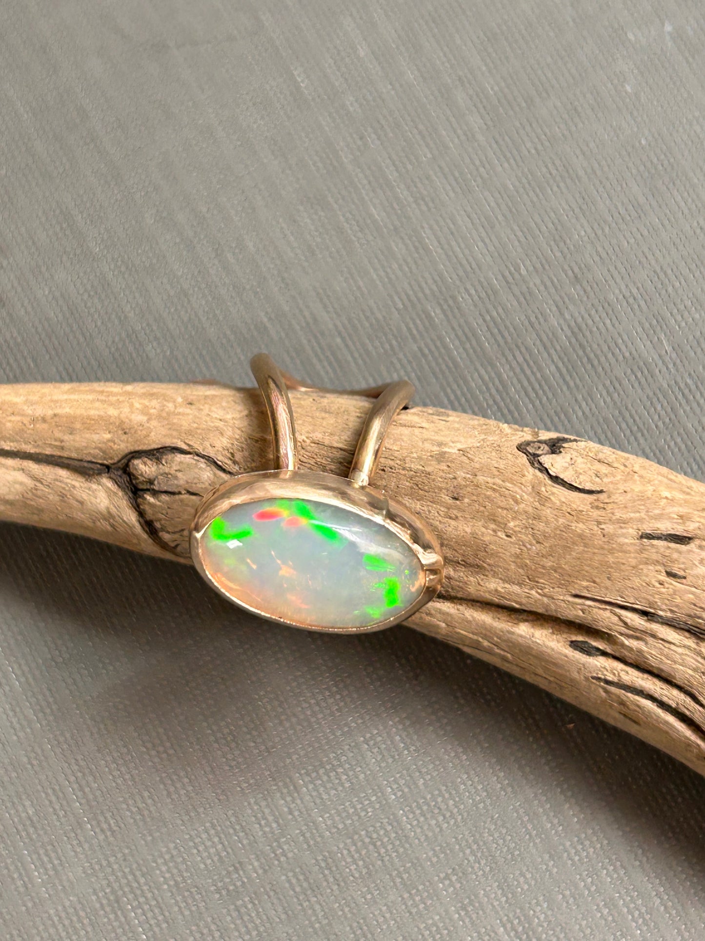 Huge Opal ring 14k gold filled