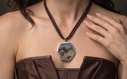 Moss Picture Agate necklace natural Gemstone