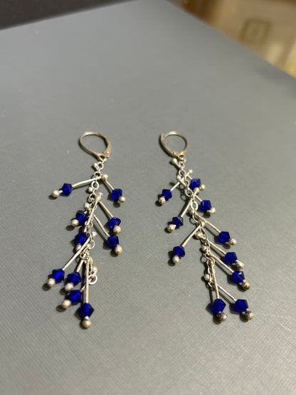 Kinetic blue earrings
