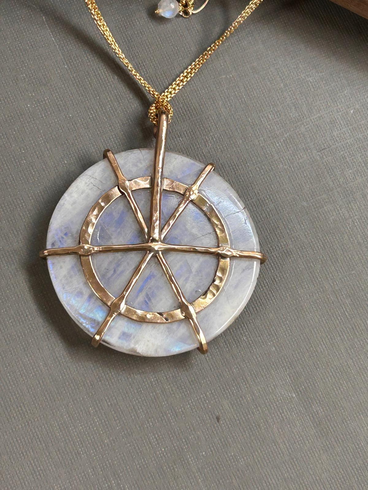 Huge Moonstone Gold necklace