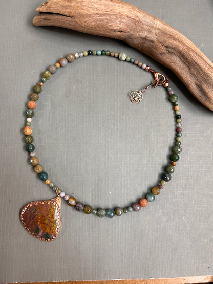 Jasper and Indian Agate necklace