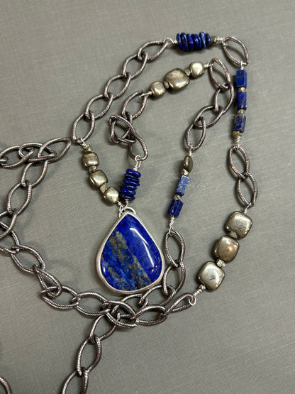 Lapis and Pyrite necklace