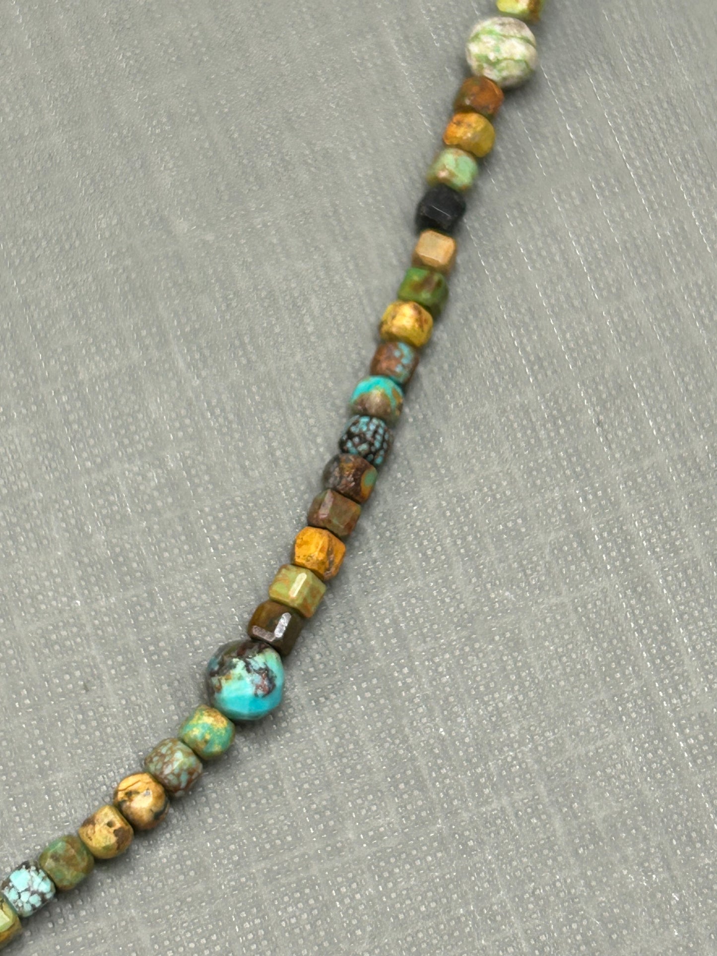 Turquoise necklace-square beads
