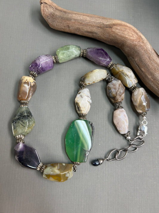 Chunky gemstone necklace