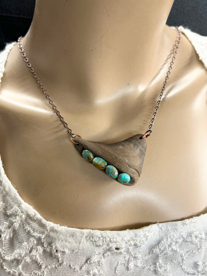 Driftwood and Turquoise necklace