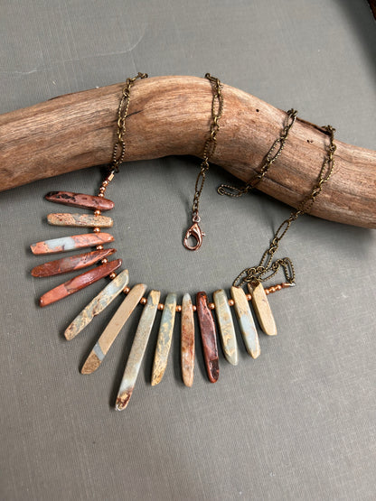 Earthy colors necklace
