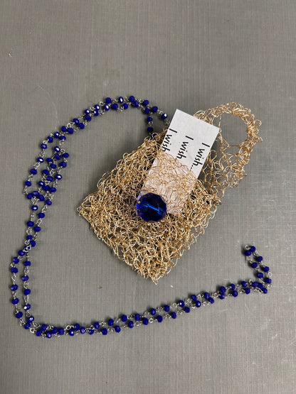 Pouch- Keepsake-wish necklace- Gold