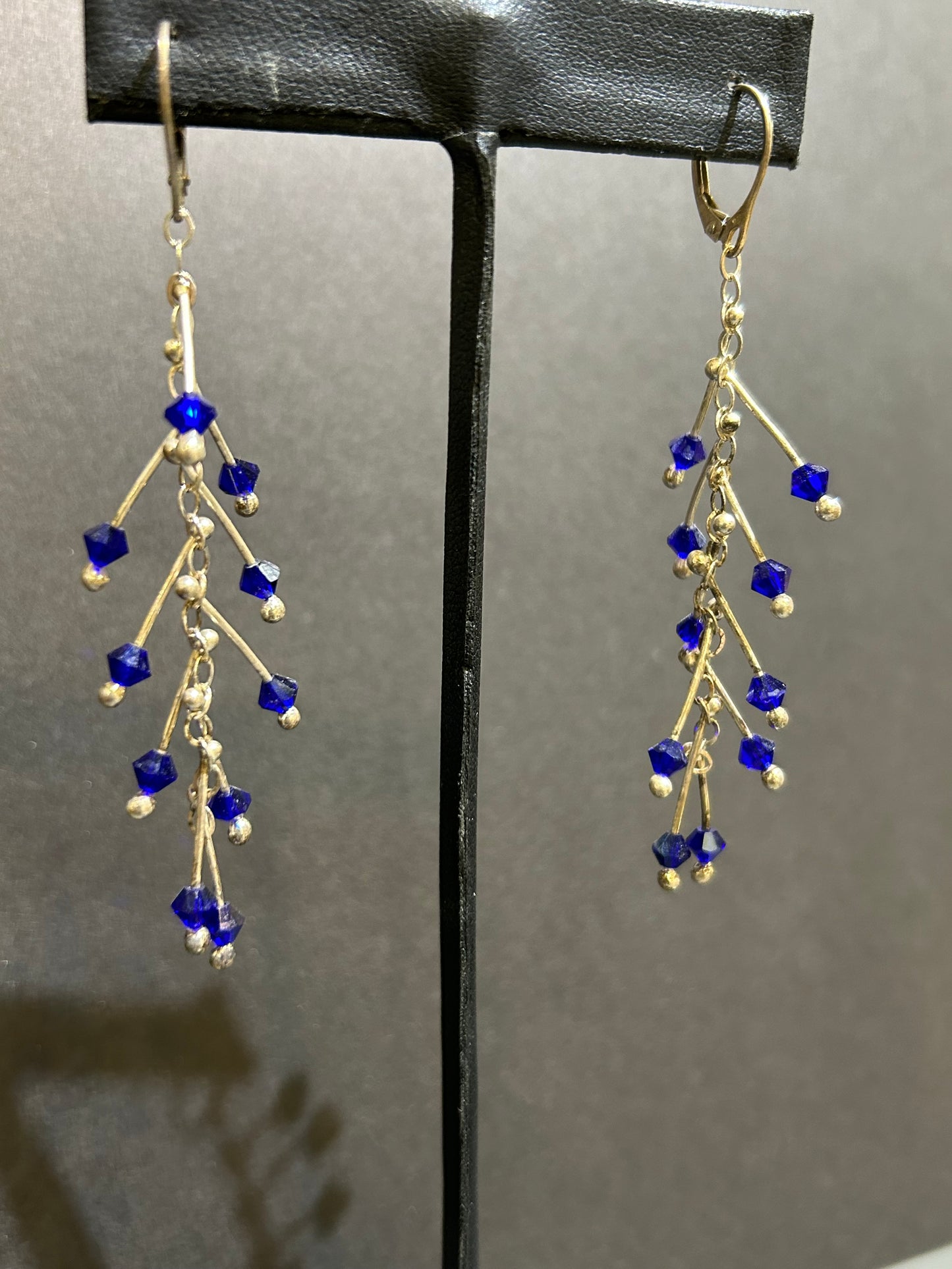 Kinetic blue earrings