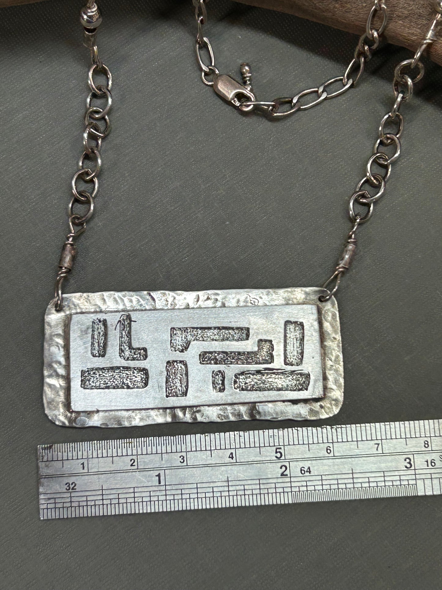 Rustic silver necklace