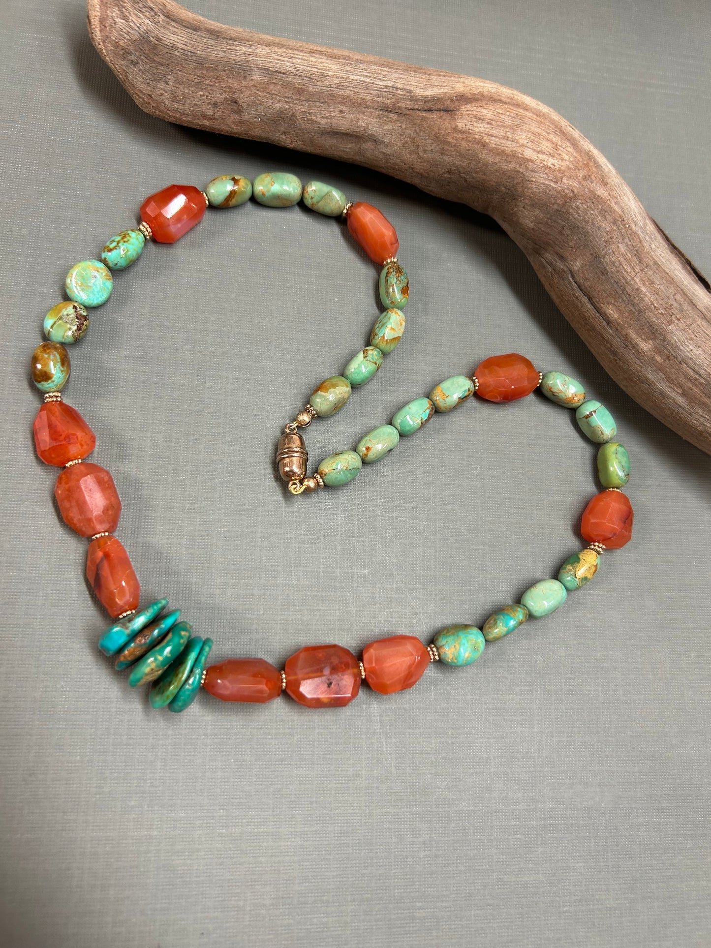 Turquoise and Carnelian necklace