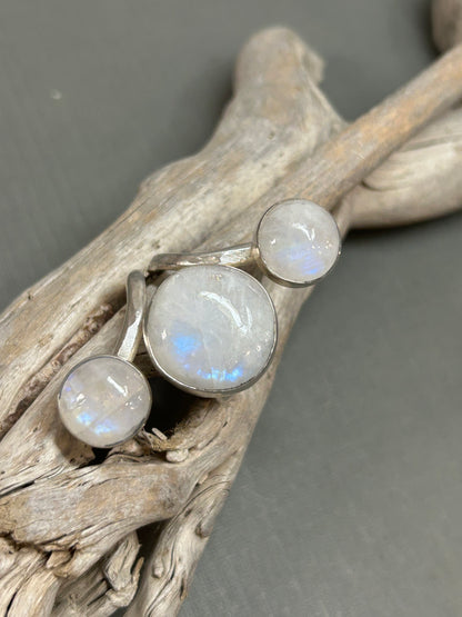 Rainbow Moonstone ring