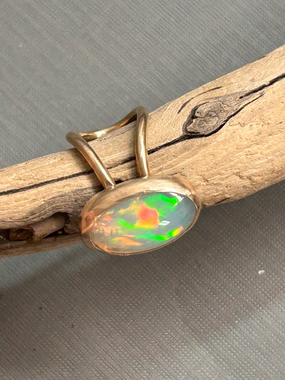 Huge Opal ring 14k gold filled