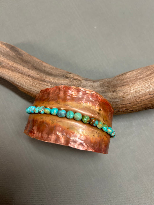 Copper and Turquoise cuff