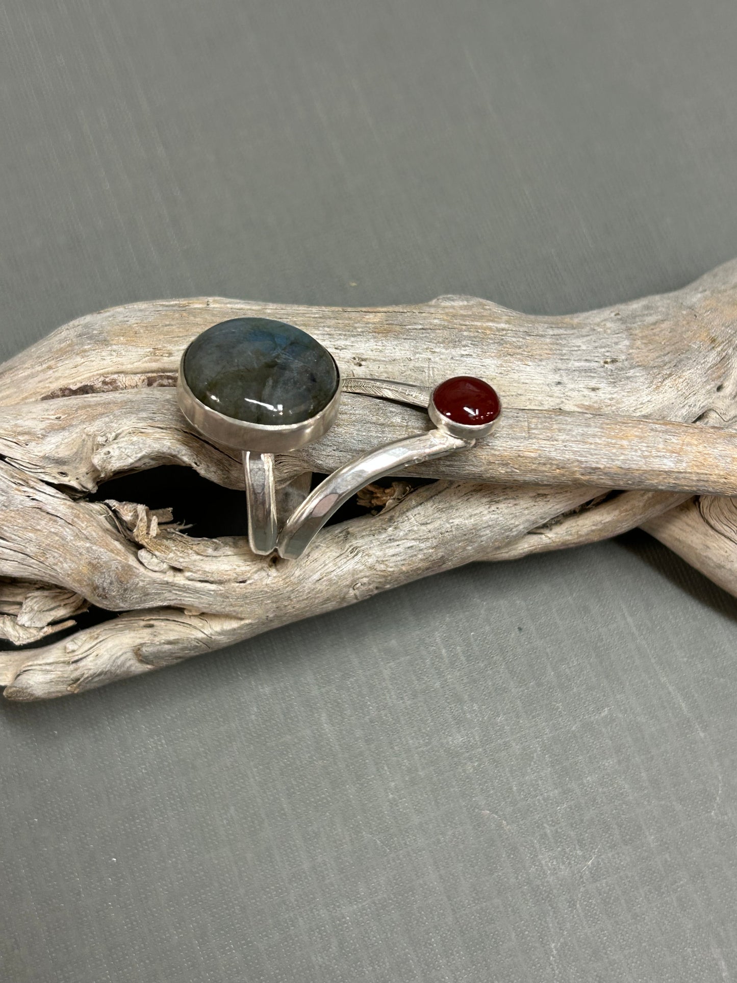 Labradorite statement ring