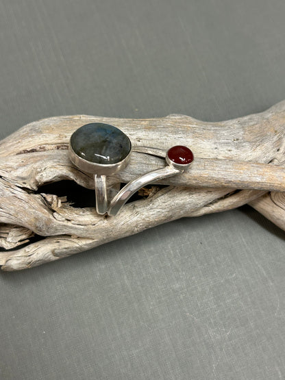 Labradorite statement ring