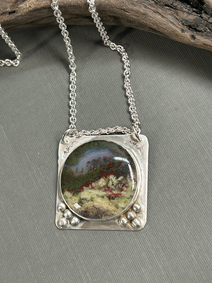 Moss Agate Picture Agate necklace
