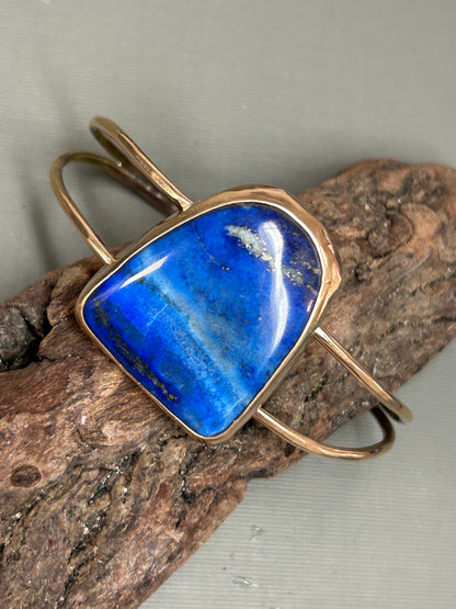 Lapis Lazuli Gold cuff