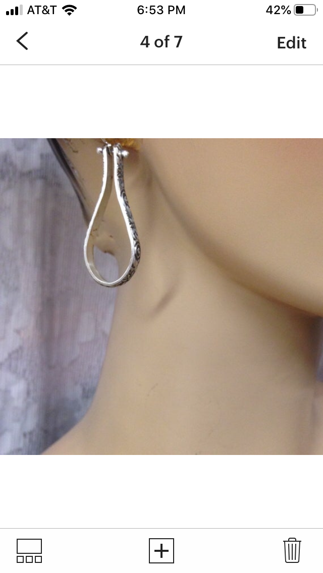 Silver hoops earrings-flower and infinity