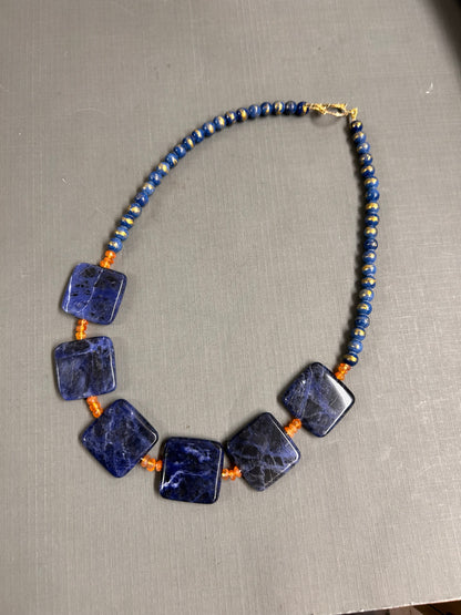 Sodalite and Carnelian necklace