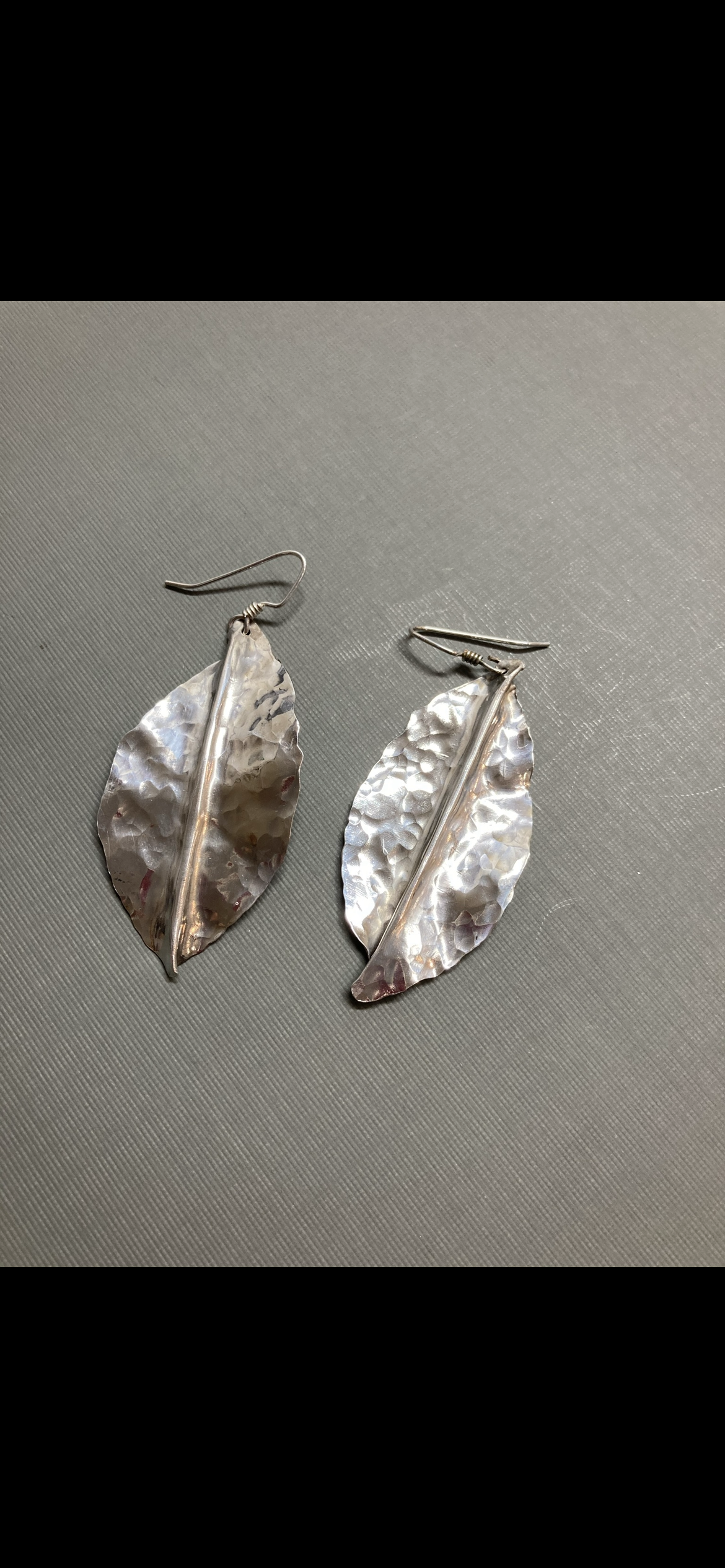 Leaves silver earrings