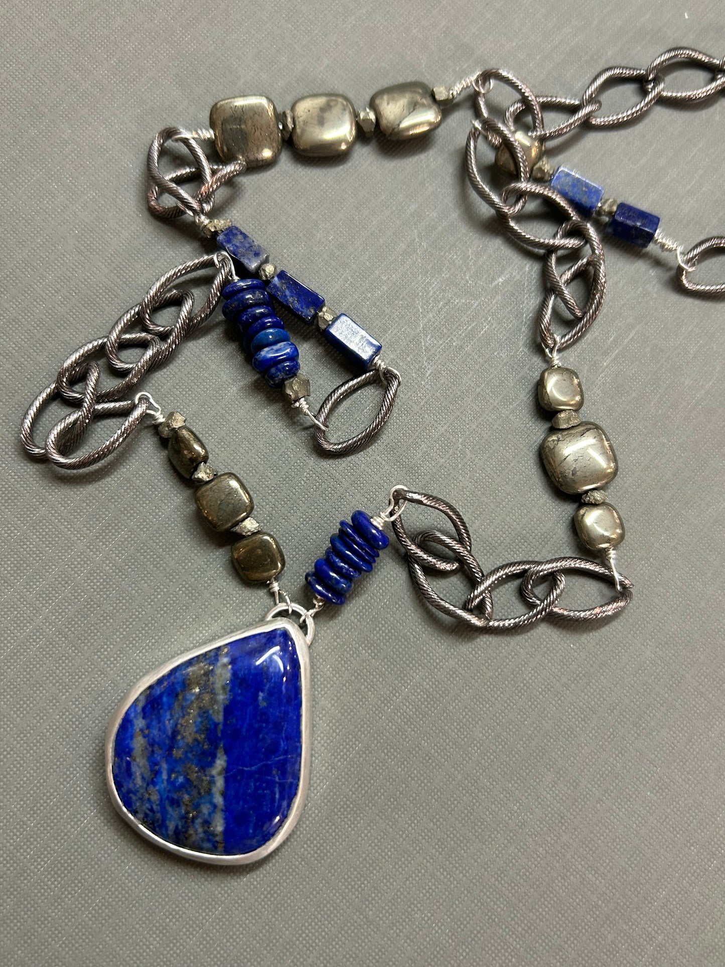 Lapis and Pyrite necklace