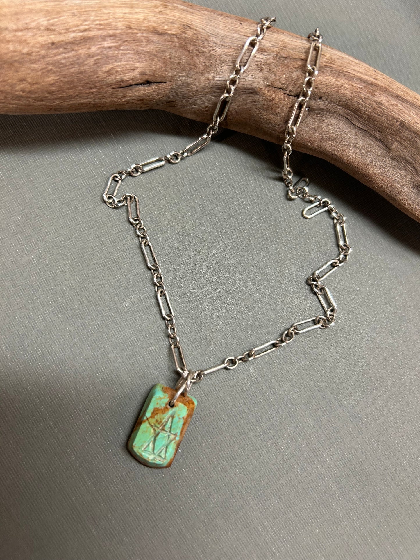 Star of David/Jewish Star on Turquoise necklace