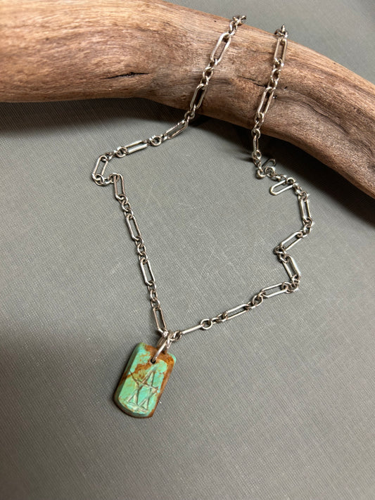 Star of David/Jewish Star on Turquoise necklace
