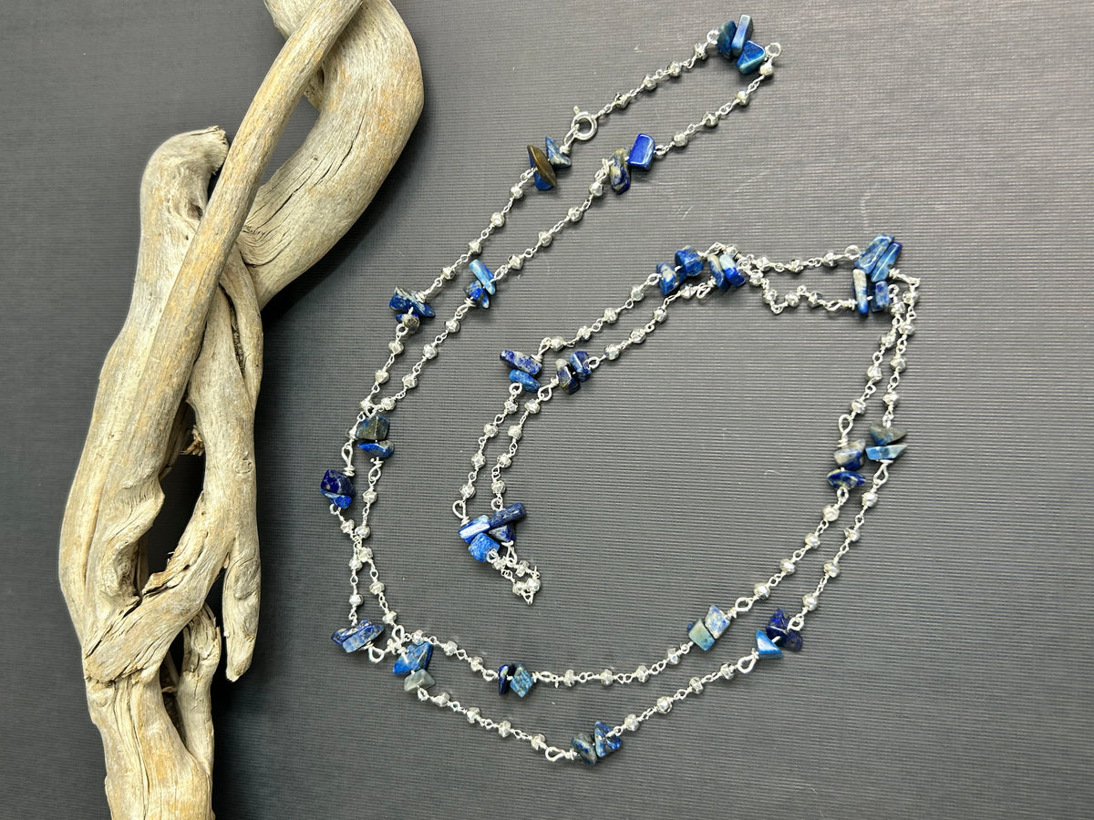 Lapis and Pyrite necklace.