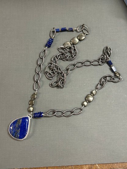 Lapis and Pyrite necklace
