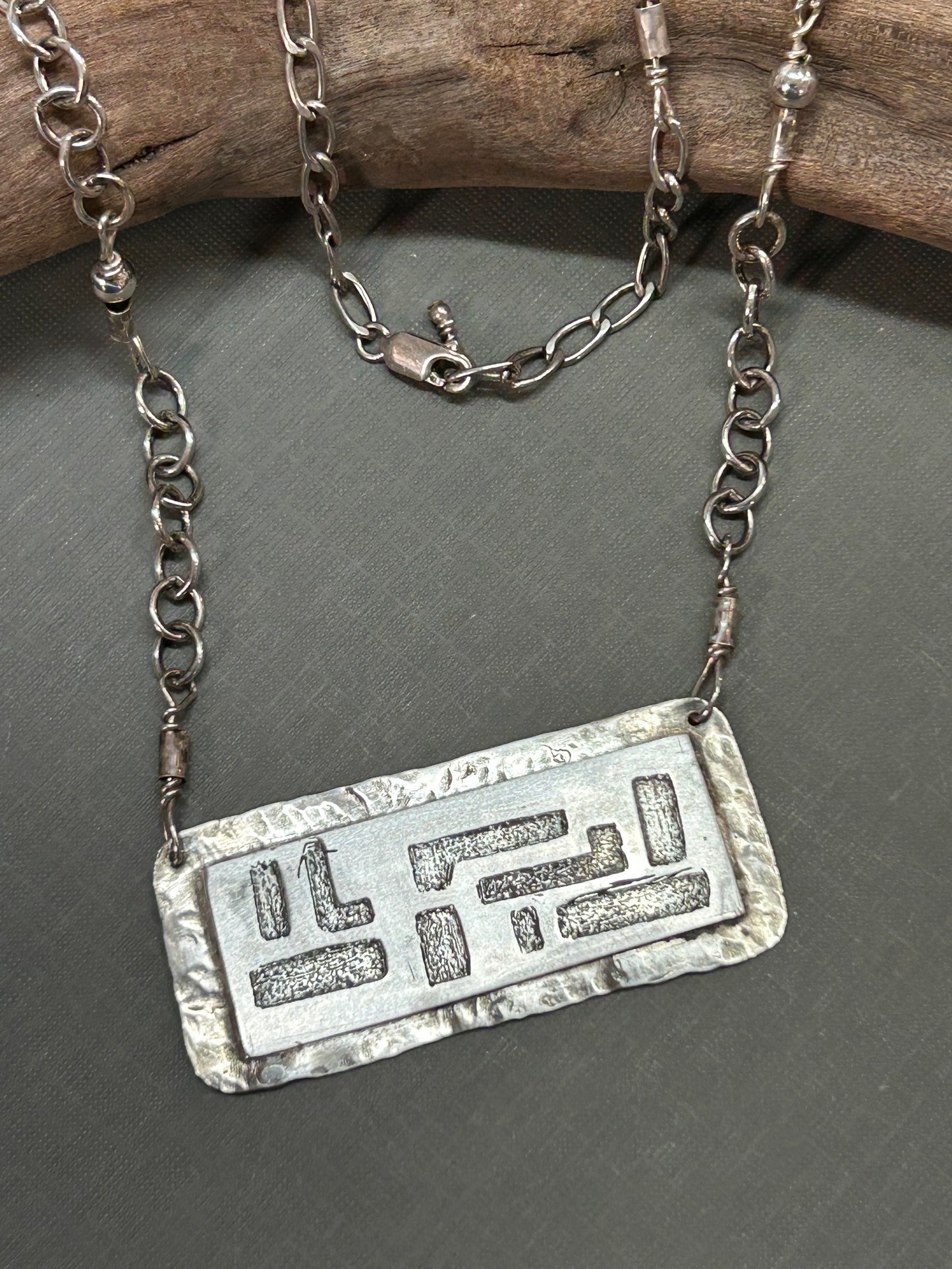 Rustic silver necklace