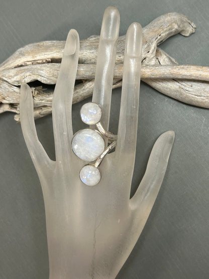 Rainbow Moonstone ring