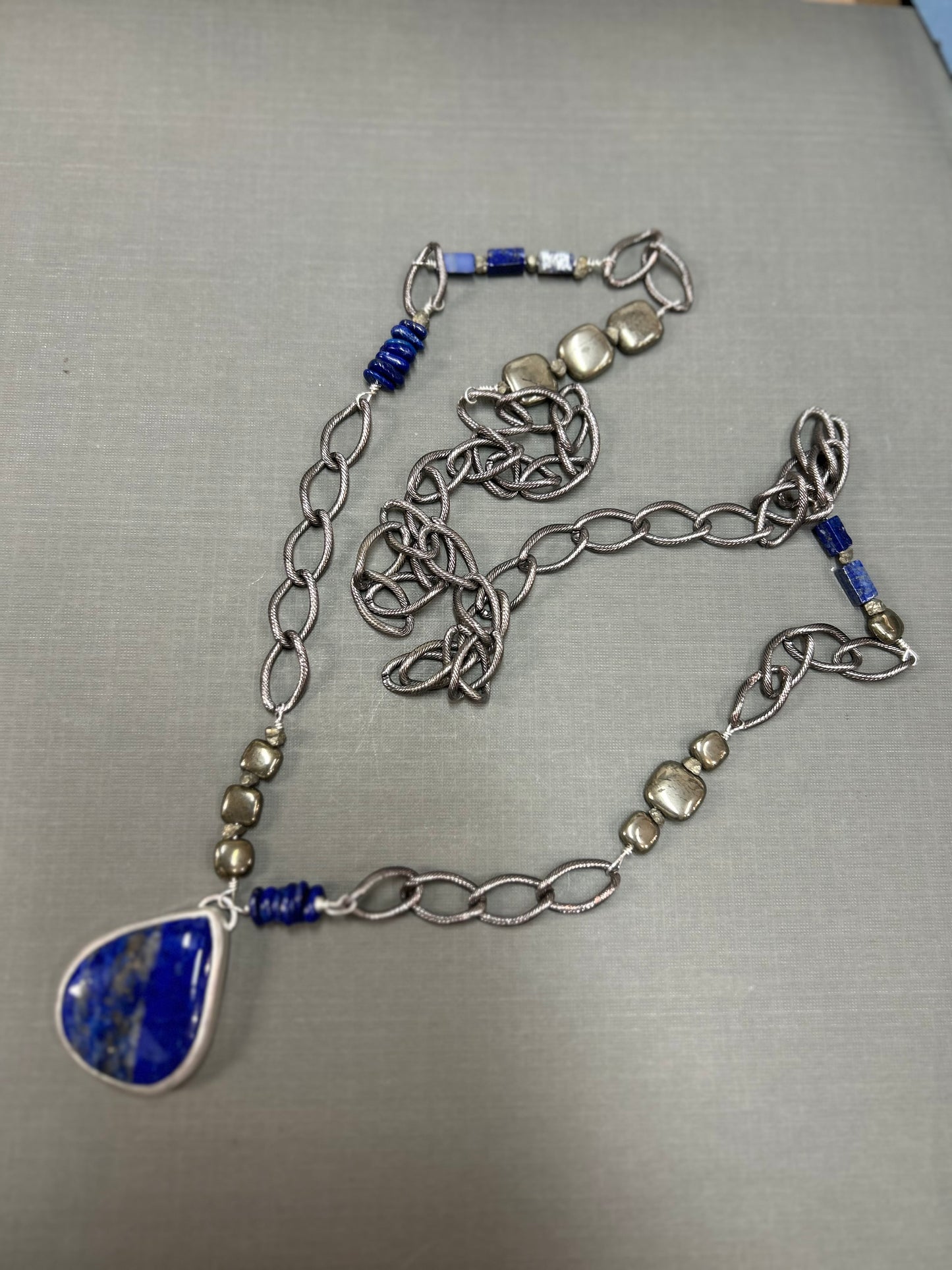 Lapis and Pyrite necklace
