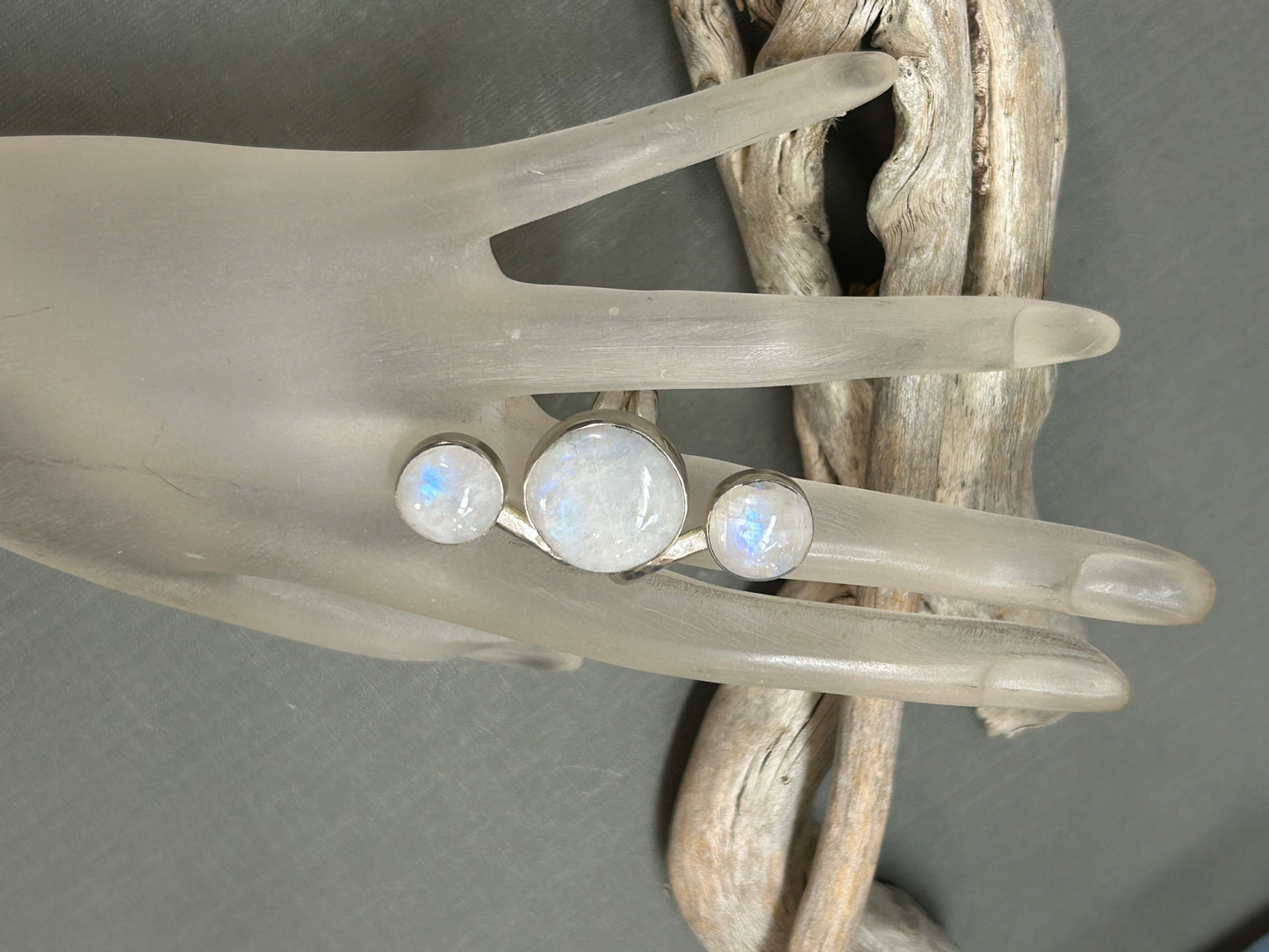 Rainbow Moonstone ring