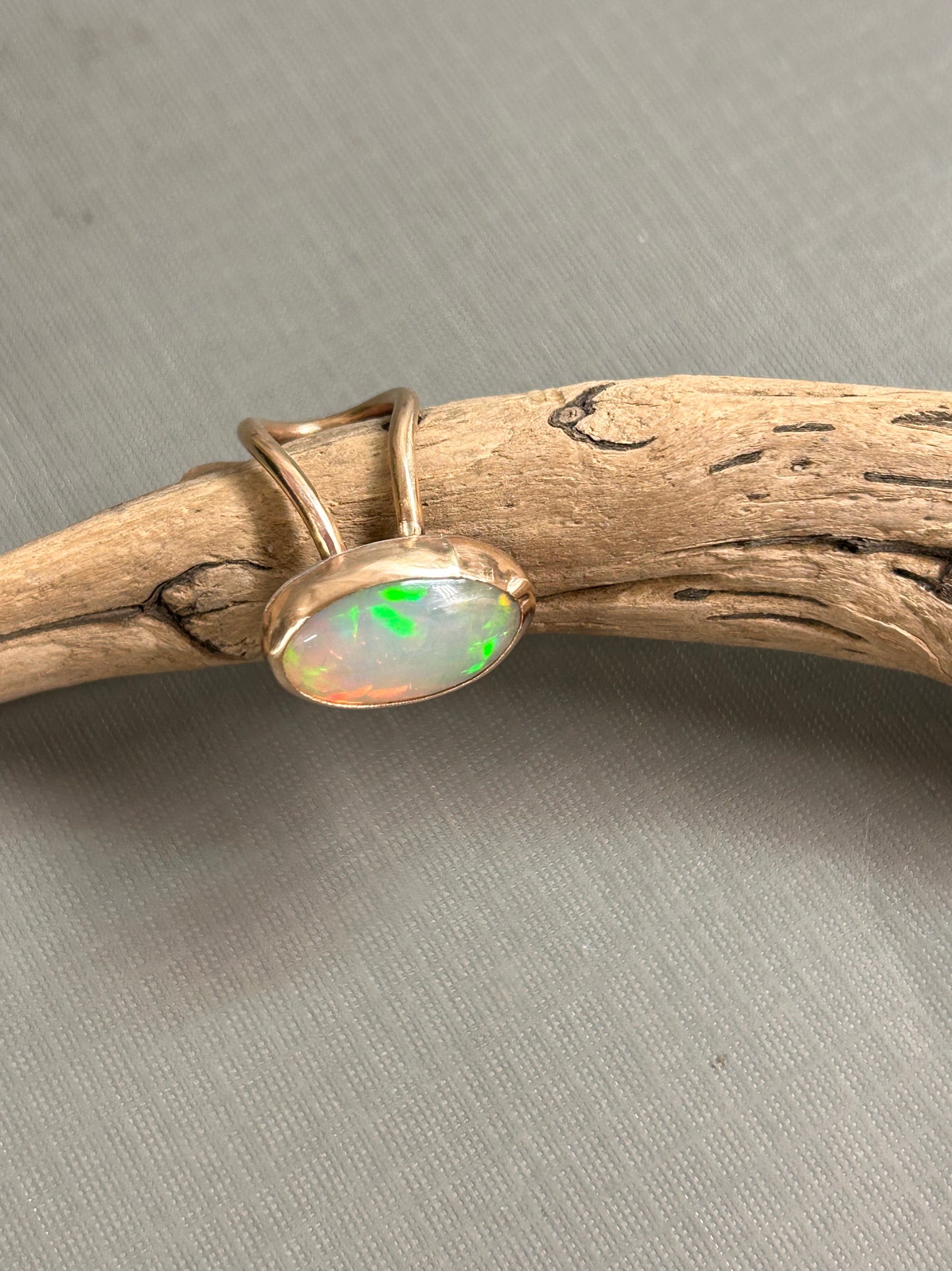 Huge Opal ring 14k gold filled