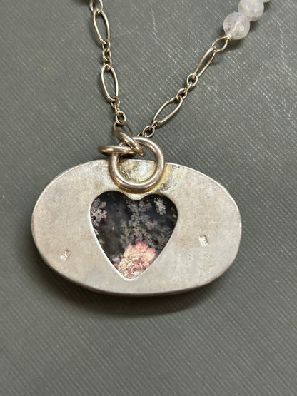 Moss Agate-Underwater scene necklace
