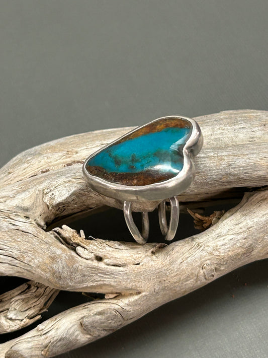 Turquoise heart ring
