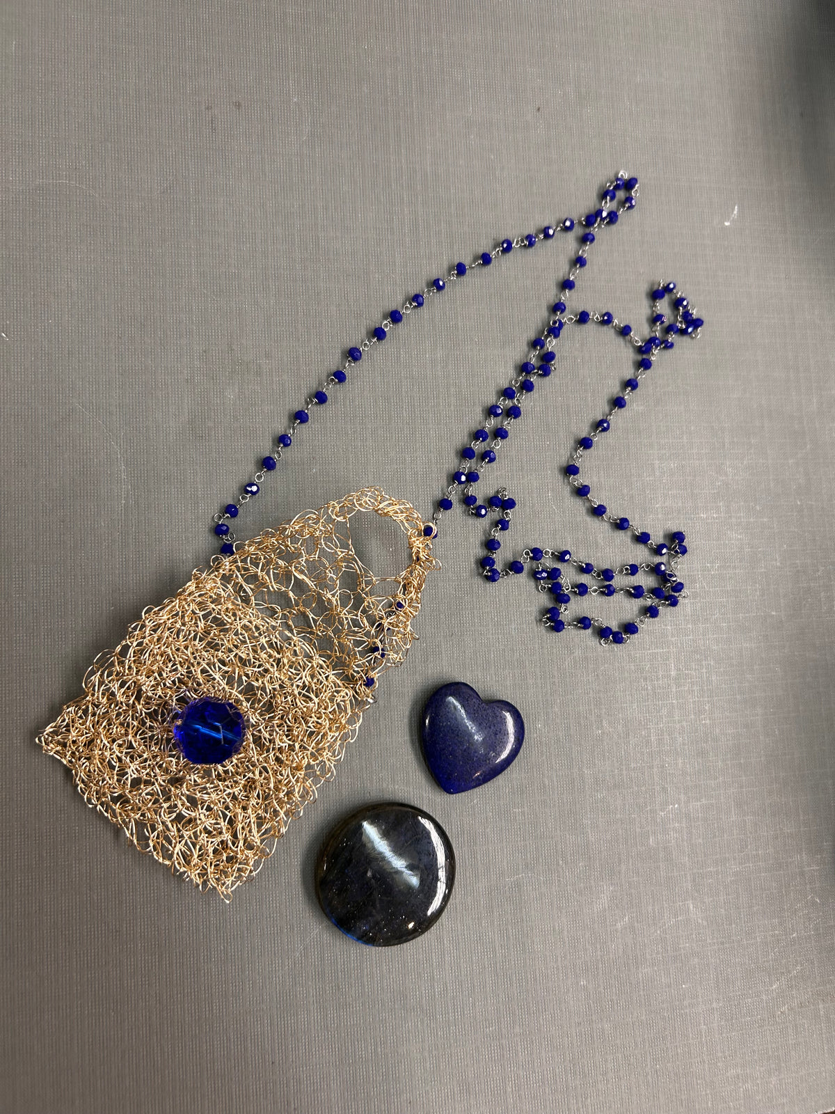Pouch- Keepsake-wish necklace- Gold