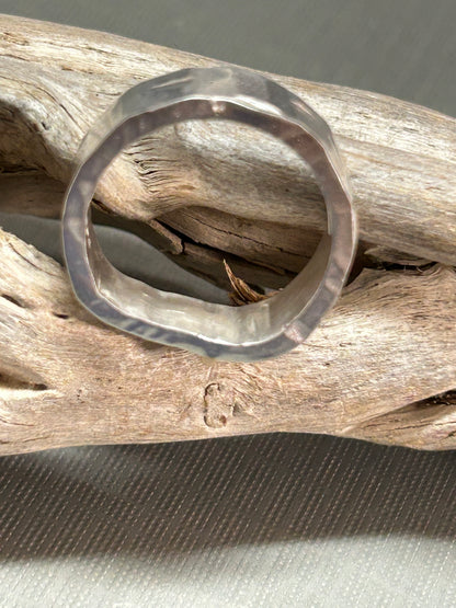 Cross ring- bi-metal gold and silver