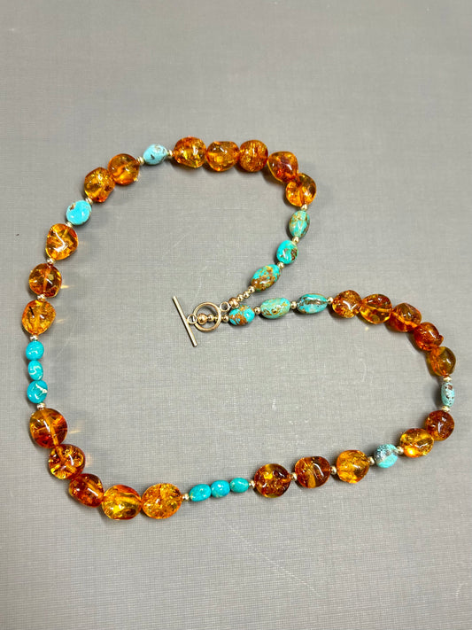 Amber and Turquoise necklace