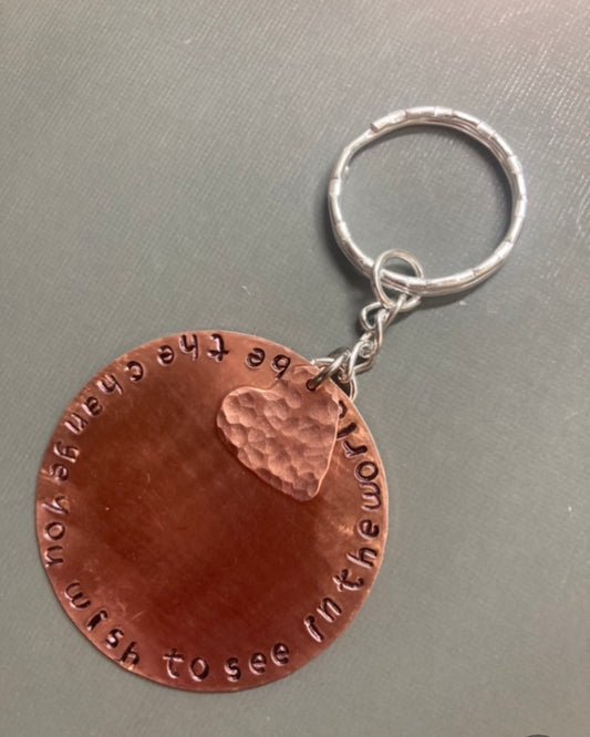 Keychain-Be the change you wish to see in the world