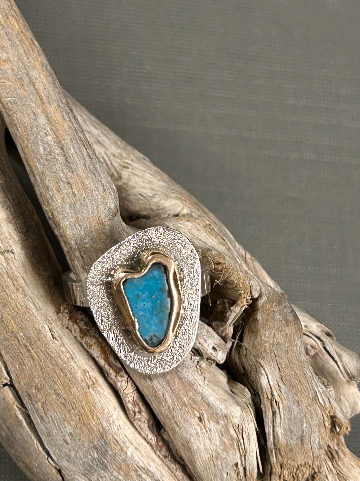 Turquoise heart ring