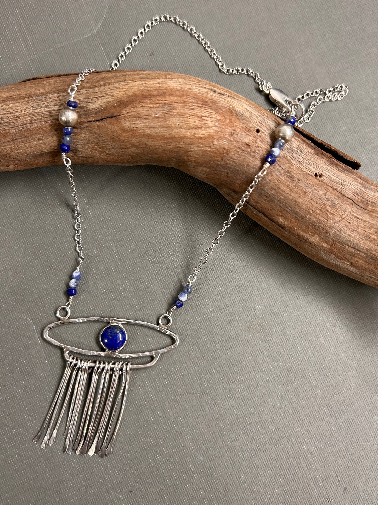 Evil eye necklace- silver