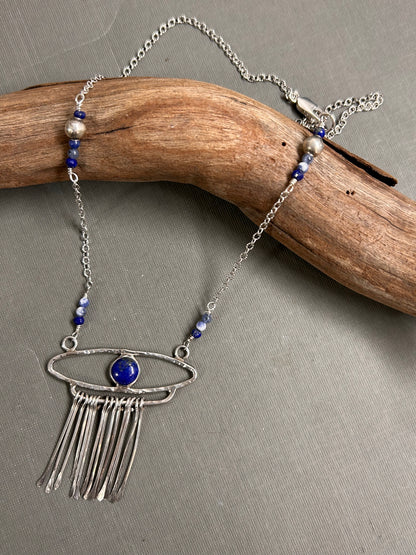 Evil eye necklace- silver