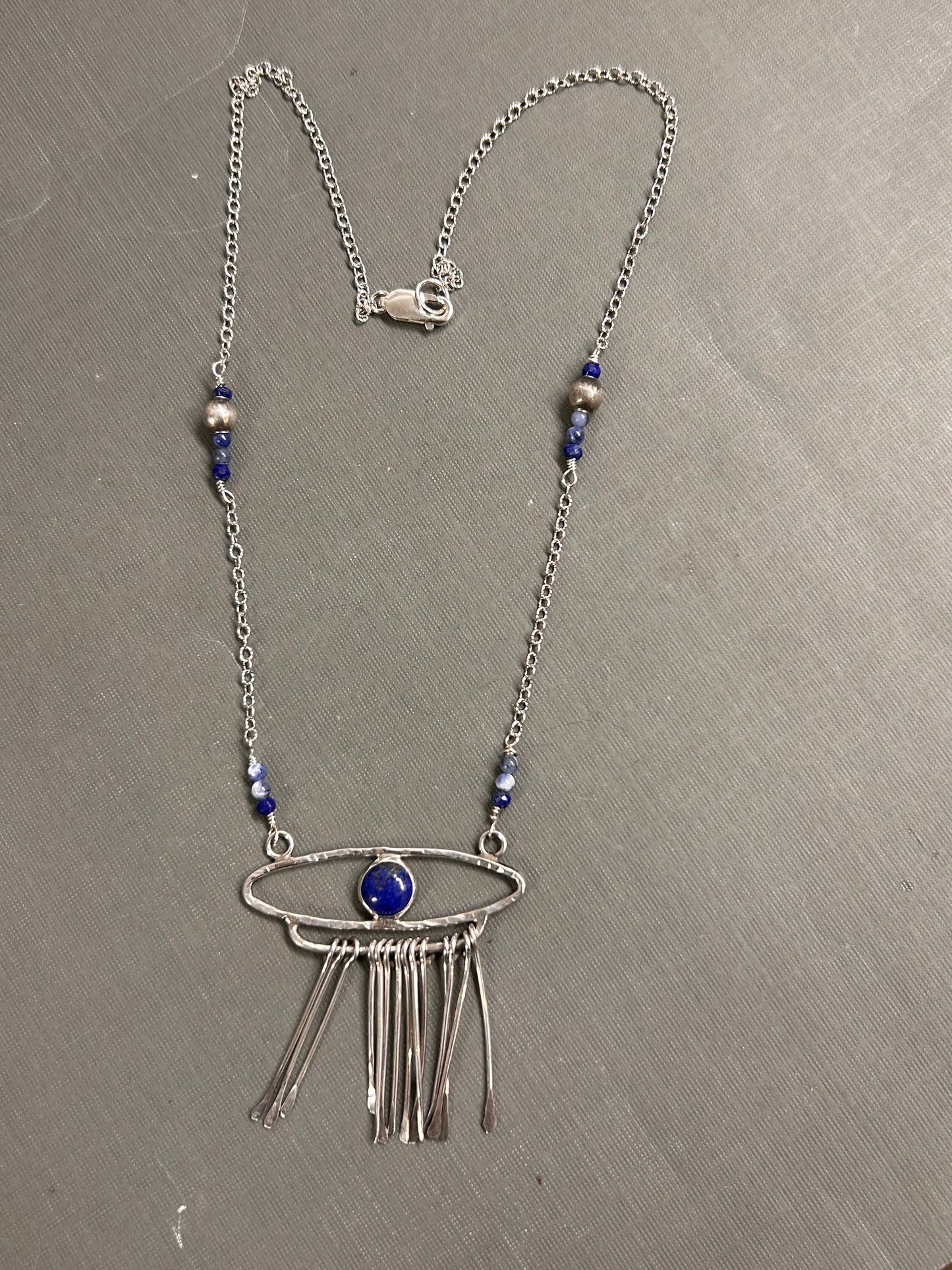 Evil eye necklace- silver